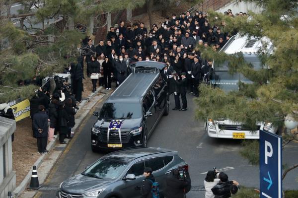 Lee Sun-kyun's funeral in South Korea on December 29, 2023.